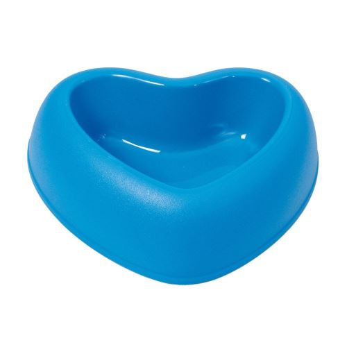 Plastová miska s protiskluzem Argi - srdce - modrá - 400 ml