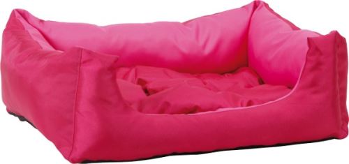 Pelech pro zvířata Argi obdélníkový s polštářem - růžový - 45 x 35 x 18 cm