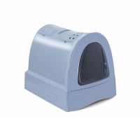 IMAC Krytý kočičí záchod s výsuvnou zásuvkou pro stelivo - modrý - D 40 x Š 56 x  42,5 cm