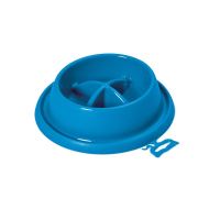 Plastová miska proti hltání s protiskluzem Argi - tmavě modrá - 21,5 x 20,5 x 5,5 cm