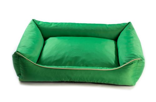 Pelech pro psa Argi obdélníkový - snímatelný potah z polyesteru - zelený - 80 x 65 cm