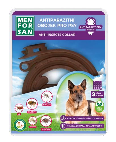 Menforsan Přírodní antiparazitní obojek pro psy odpuzující klíšťata a blechy 57 cm